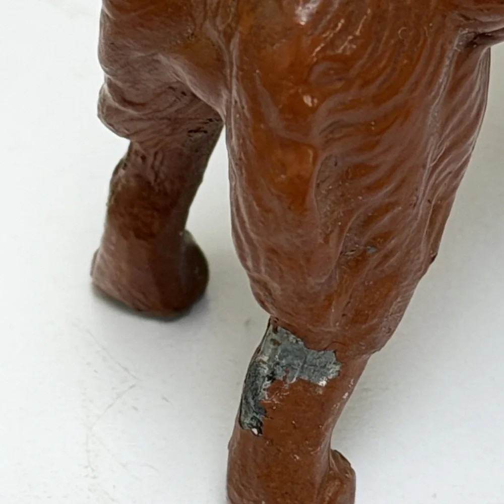 Vintage Cast Iron Chow Chow Puppy Dog Figurine Painted Collectable 2.5